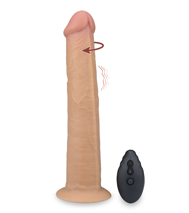 Gode ventouse vibrant et rotatif Jim 25,0cm