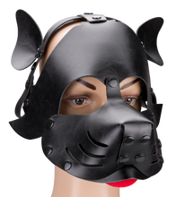 Charger l'image dans la galerie, Masque de chien en similicuir avec langue