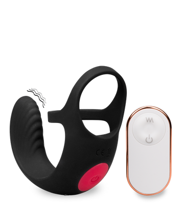 Masseur de testicules double anneau cockring vibrant Shape