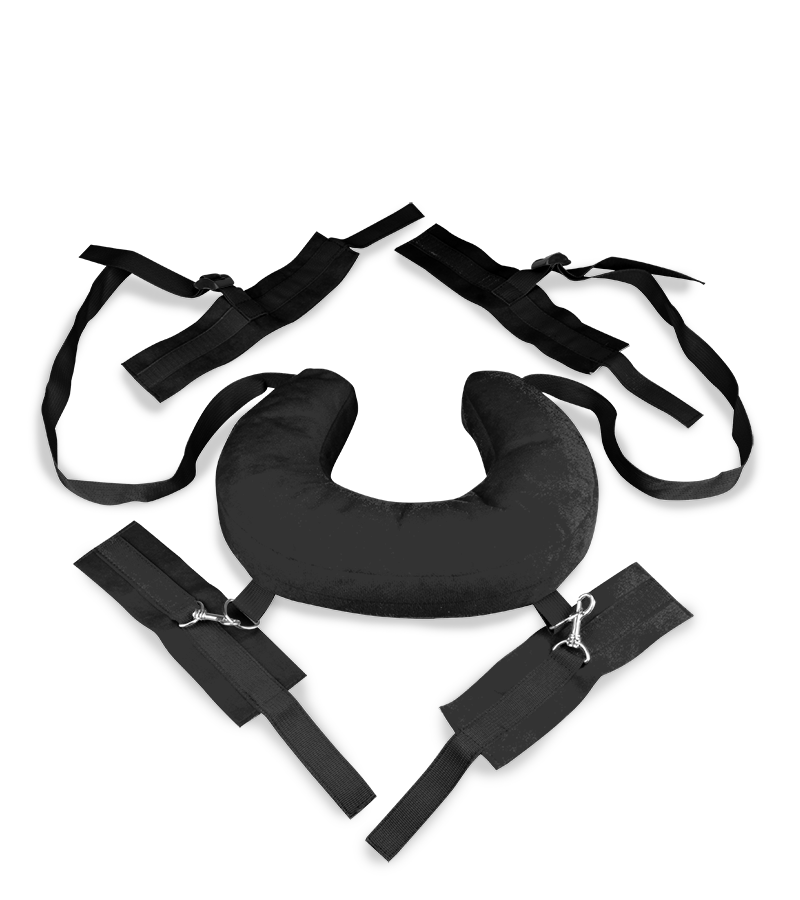 Menottes bondage chevilles et poignets avec coussin