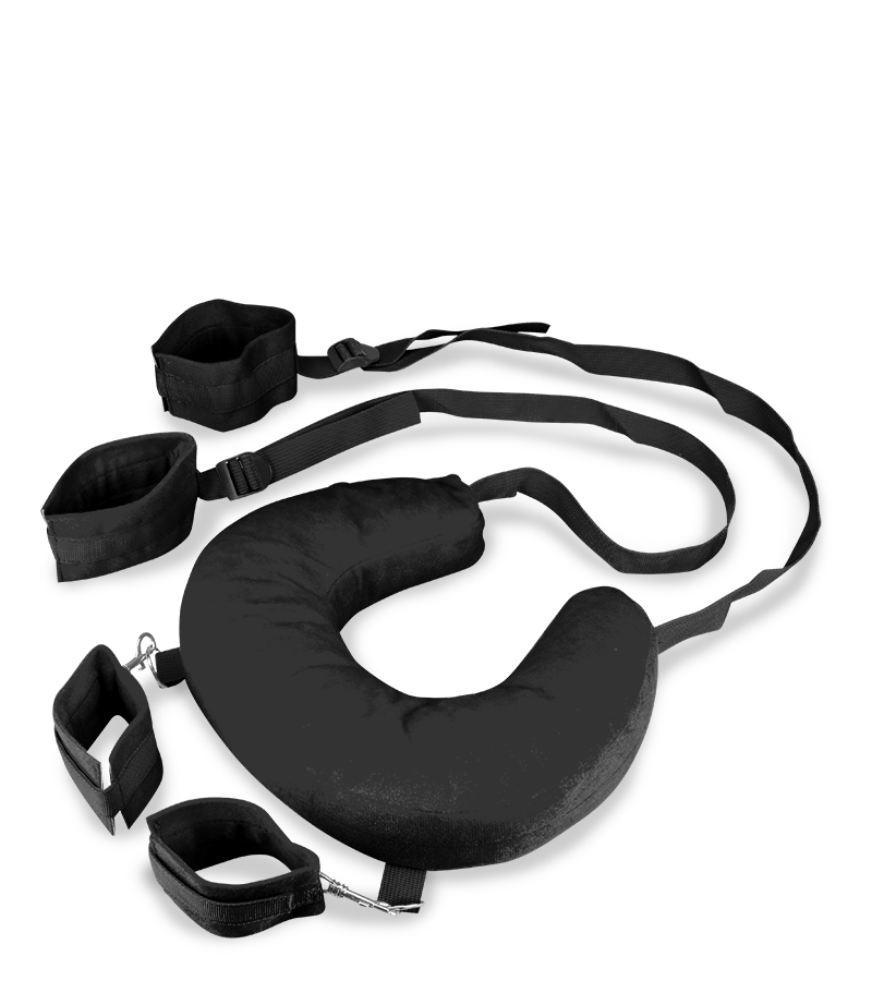 Menottes bondage chevilles et poignets avec coussin