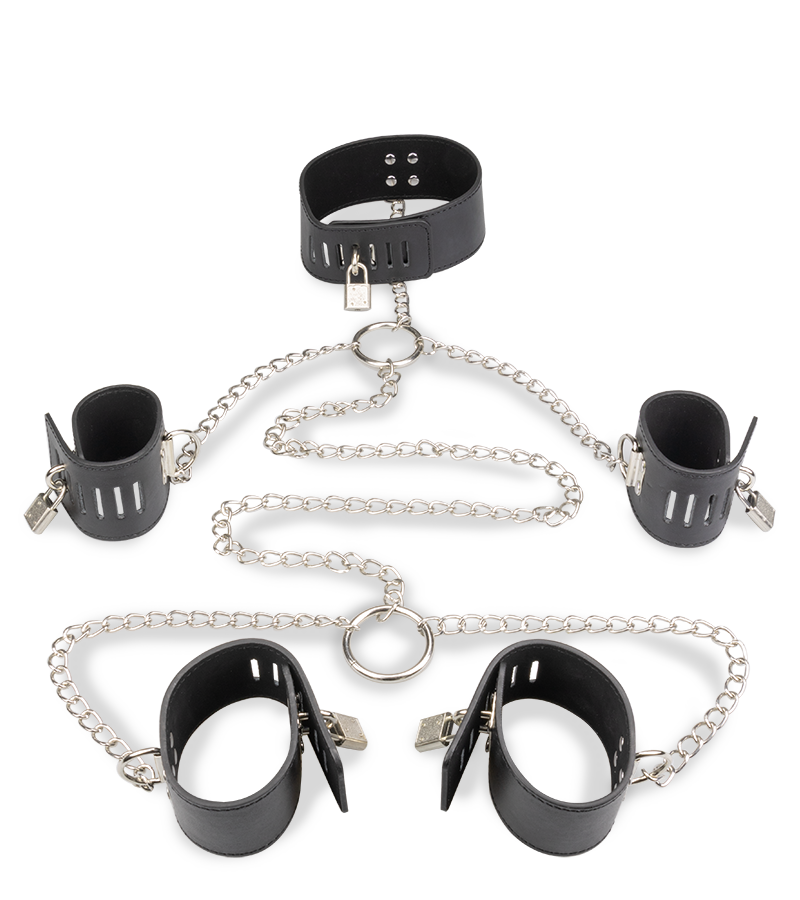 Menottes en croix et collier soumission