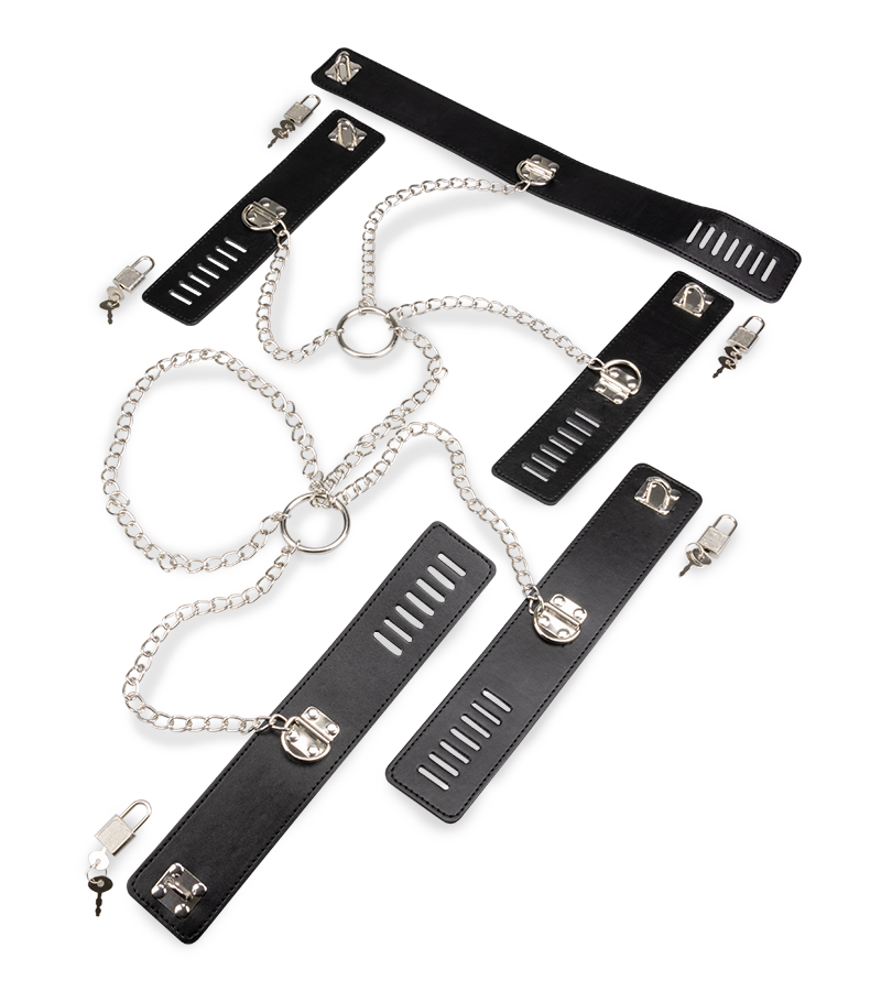 Menottes en croix et collier soumission