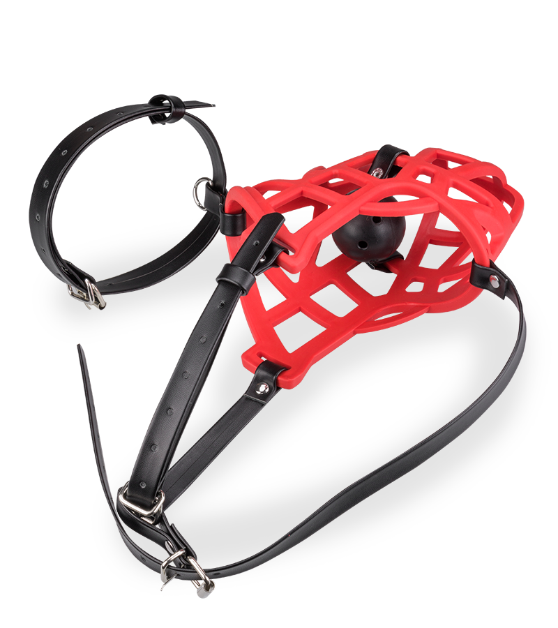 Muselière avec gag-ball amovible