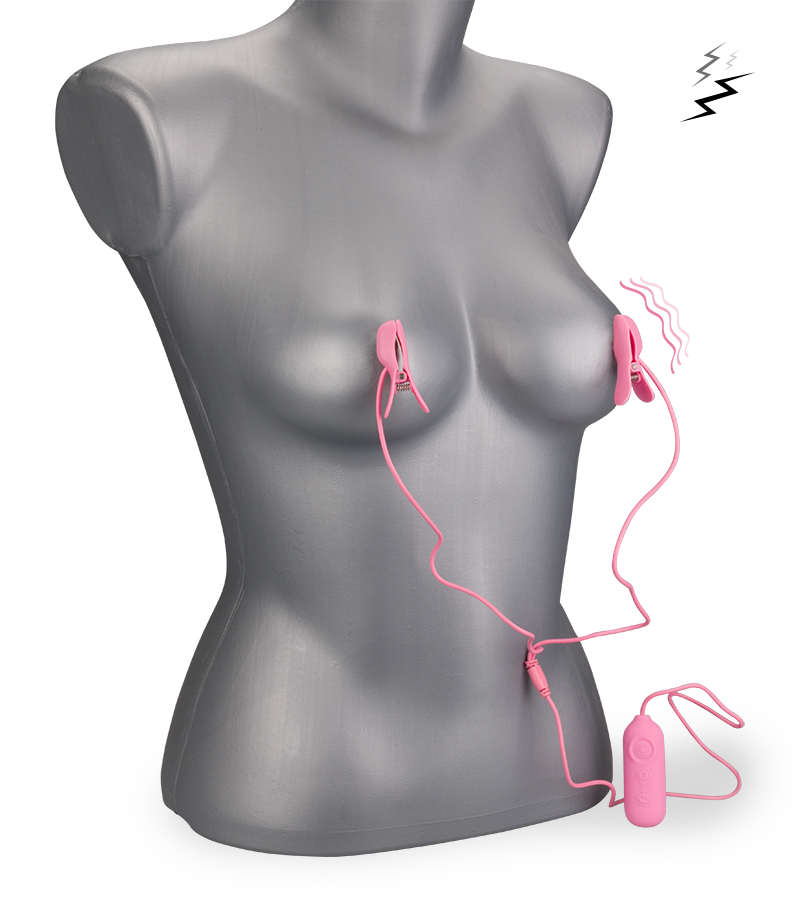 Pinces à seins électrostimulation et vibrations
