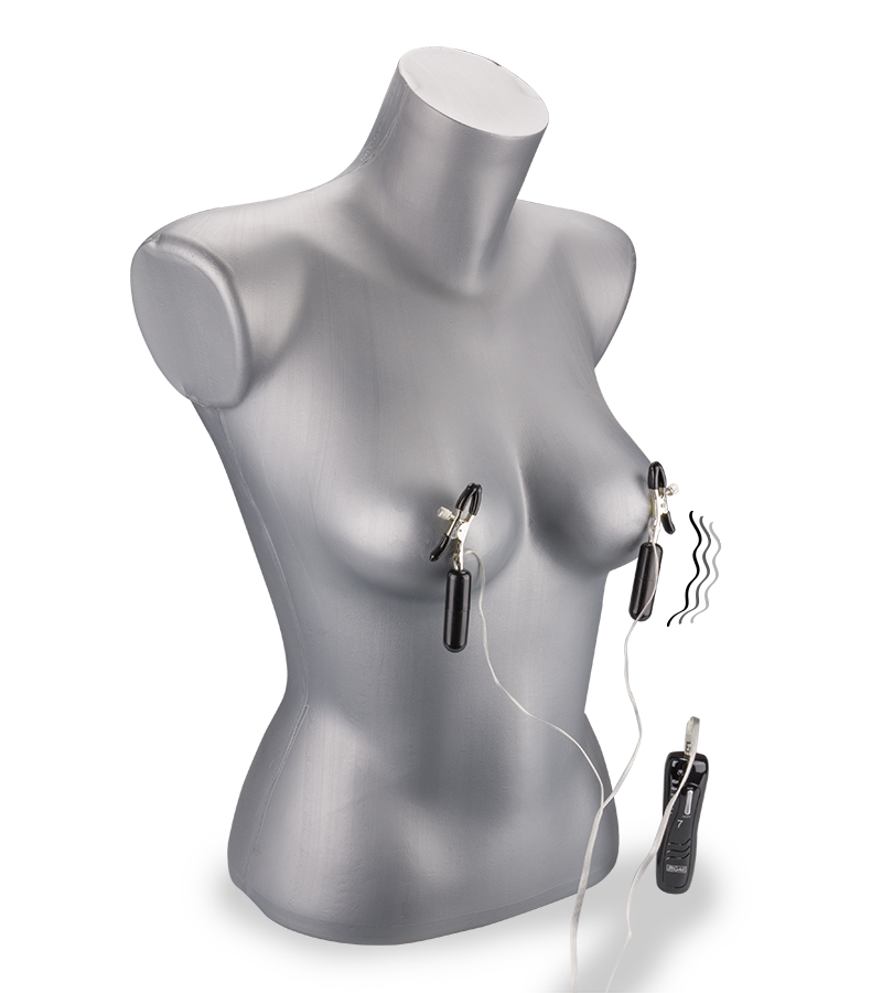 Pinces à seins vibrantes télécommandées