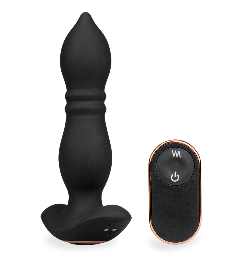Plug anal télécommandé vibrations et va-et-vient Verso