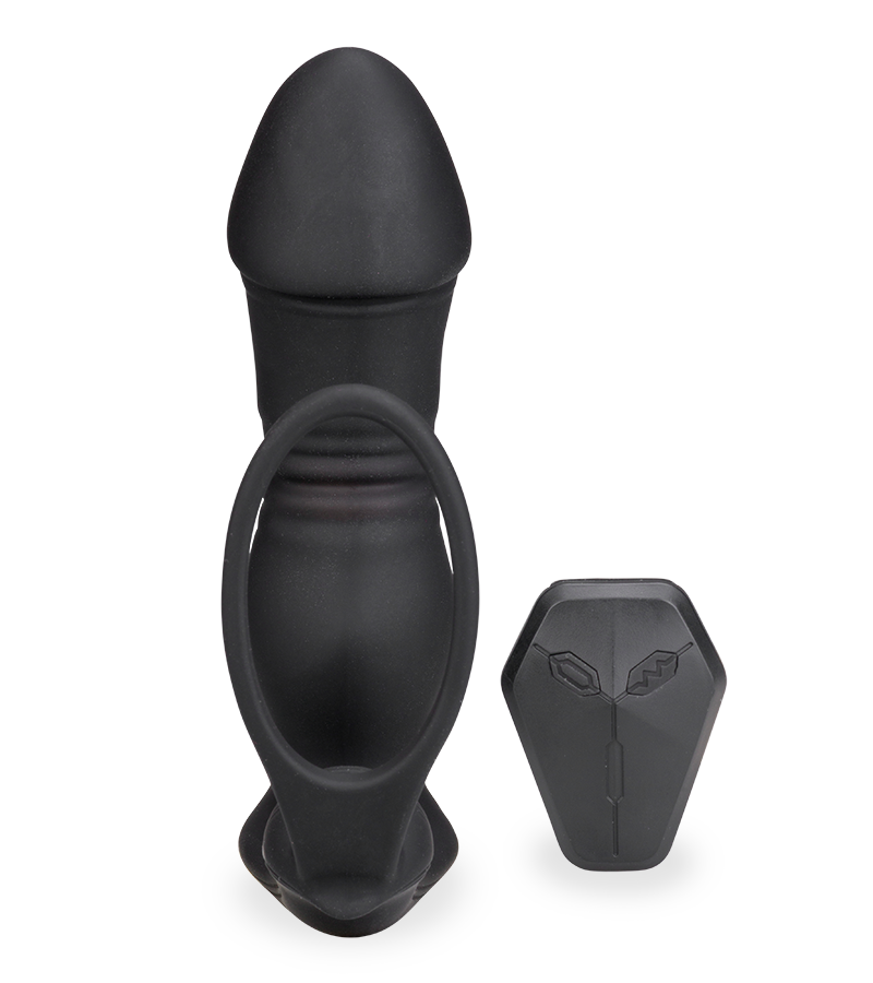 Plug anal vibrant et va-et-vient avec cockring Héra