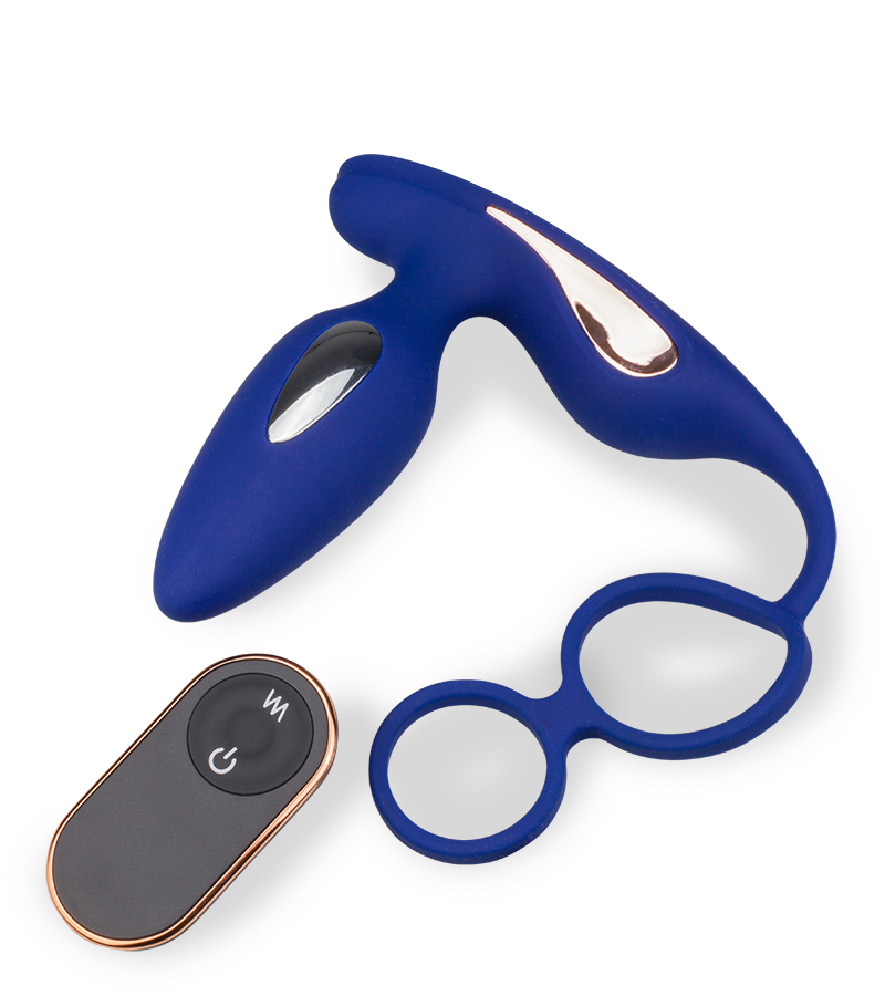 Plug anal vibrations et électrostimulation avec cockring Fever