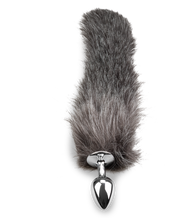 Charger l'image dans la galerie, Plug queue de loup fourrure vegan grise