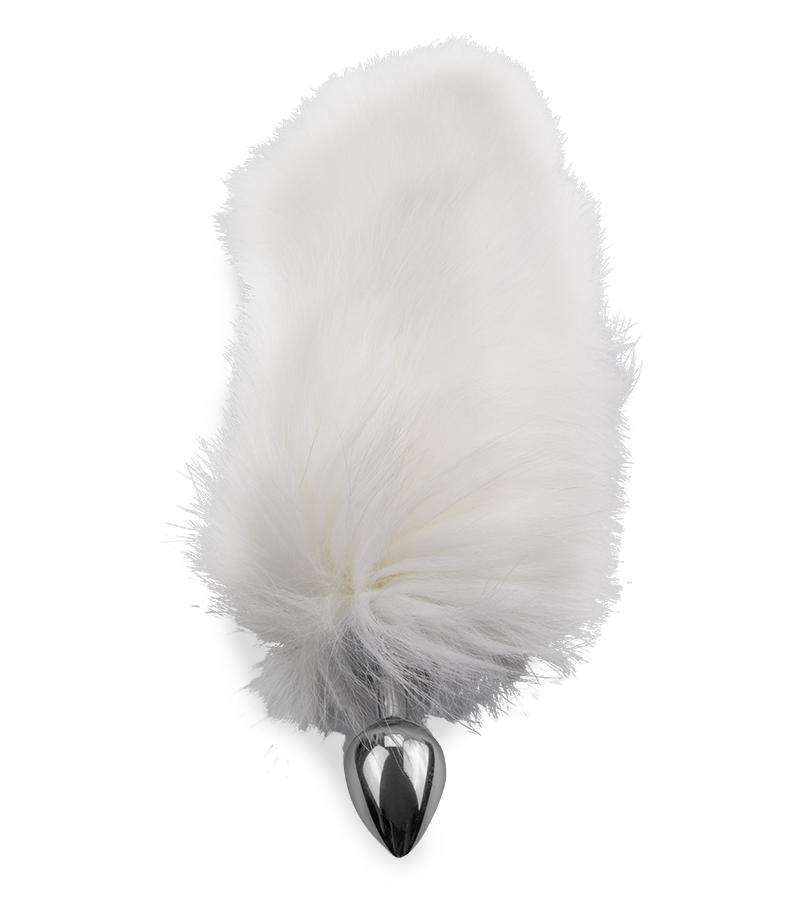 Plug queue de renard fourrure blanche