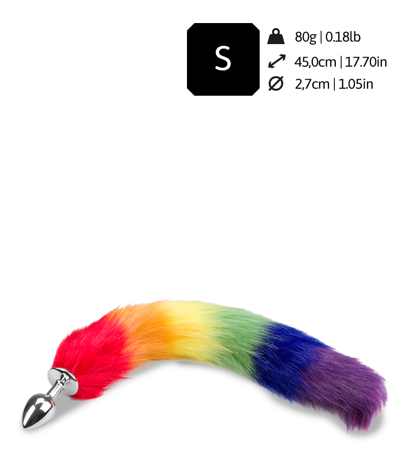 Plug queue de renard fourrure vegan Pride