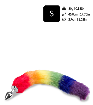 Plug queue de renard fourrure vegan Pride
