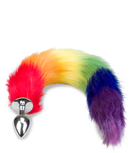 Charger l'image dans la galerie, Plug queue de renard fourrure vegan Pride
