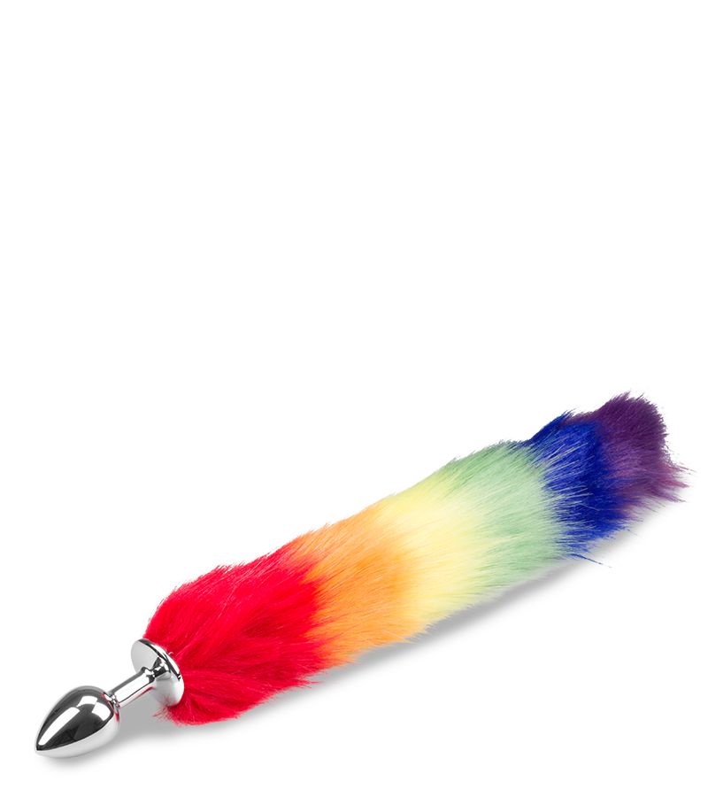 Plug queue de renard fourrure vegan Pride