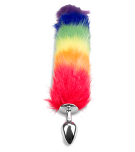 Charger l'image dans la galerie, Plug queue de renard fourrure vegan Pride