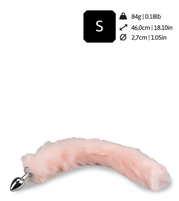 Plug queue de renard fourrure vegan rose