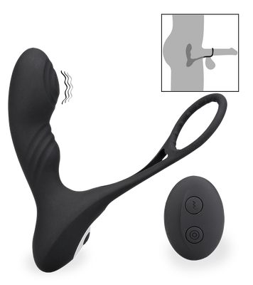 Stimulateur de prostate vibrant avec cockring Hero