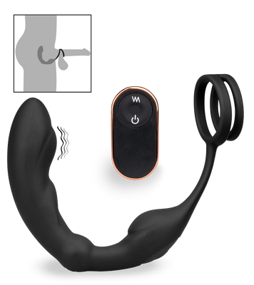 Stimulateur de prostate vibrant et cockring Hedonism