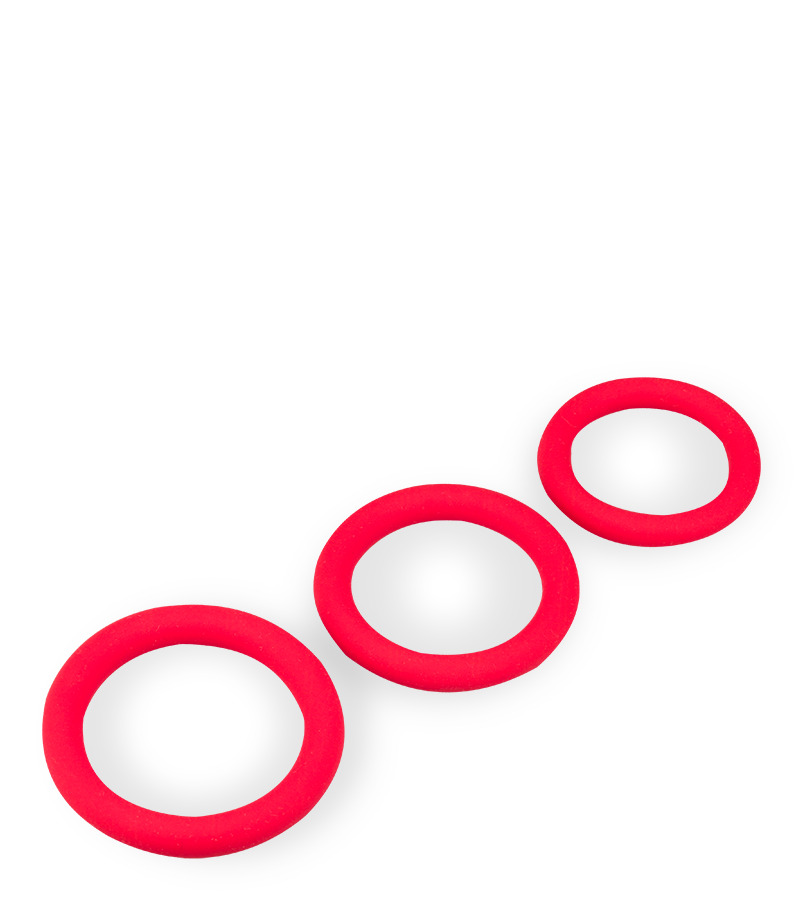 Trio de cockrings en silicone médical Zoom