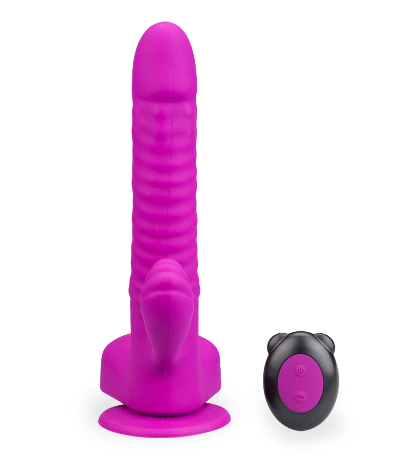 Vibro gode rabbit va-et-vient à ventouse