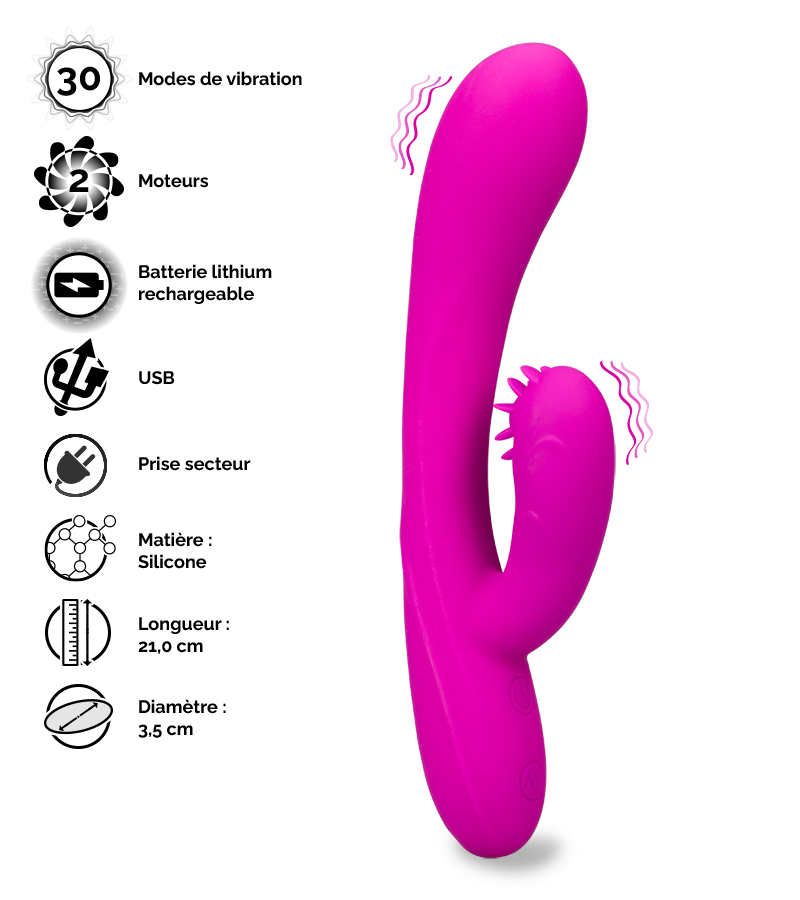 Vibro rabbit point-G 30 vitesses