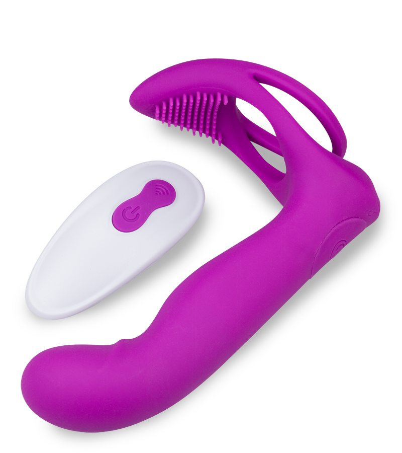 Vibromasseur multifonctions avec anneau cockring Poly