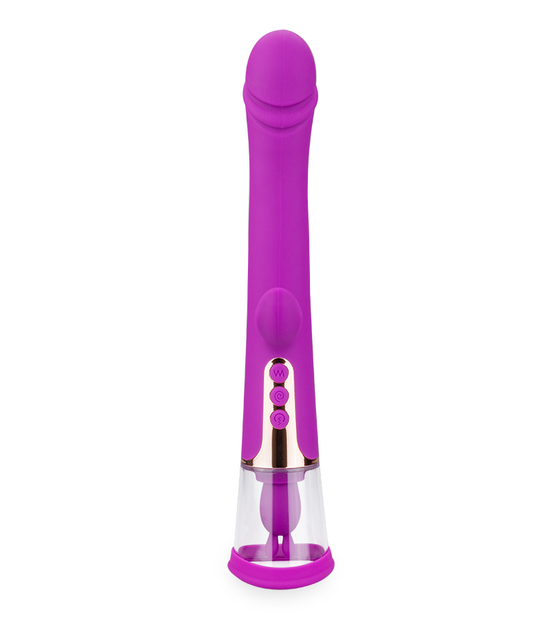 Vibromasseur rabbit avec pompe à vagin Fine