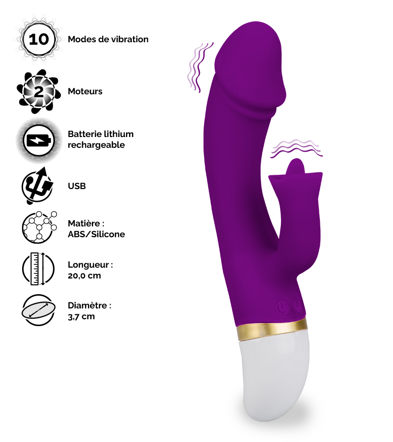 Vibromasseur rabbit Flapa