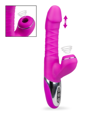 Vibromasseur rabbit va-et-vient et sans contact Amor