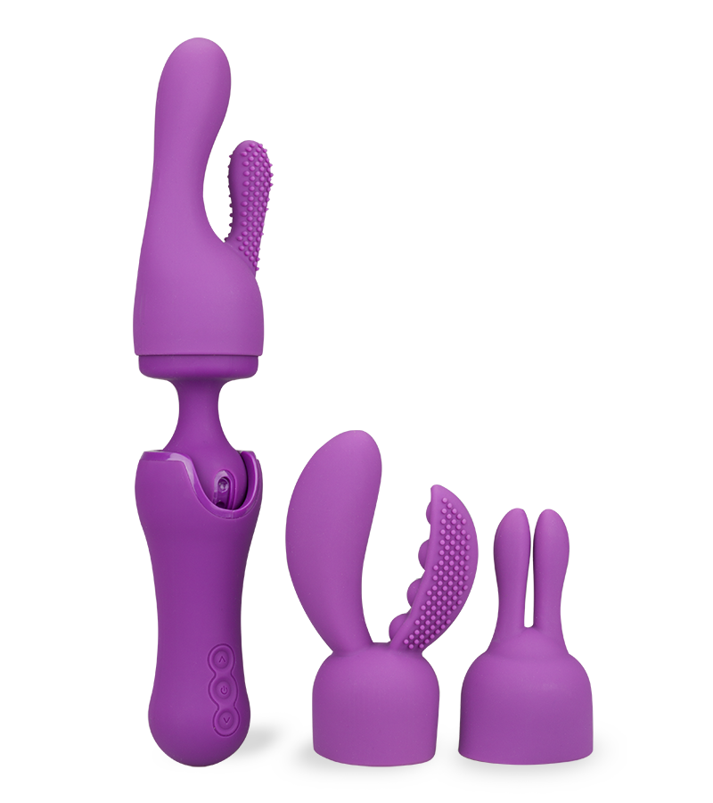 Vibromasseur wand 10 vitesses 3 embouts